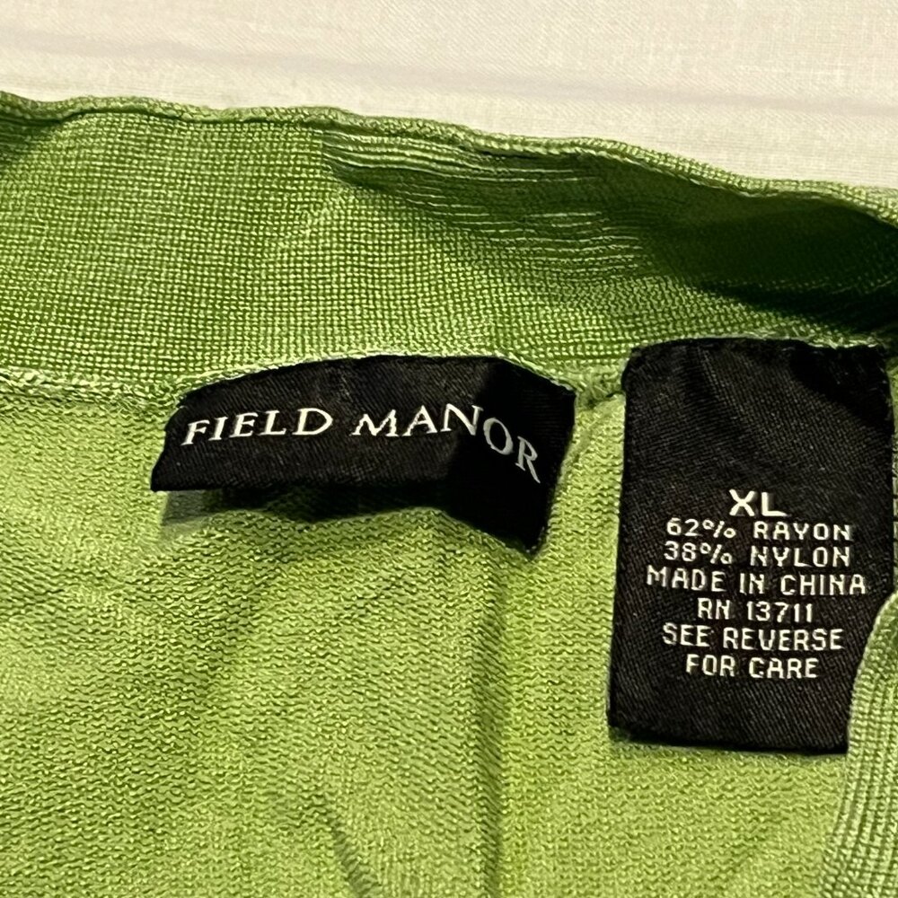 Field Manor beautiful green (lime/chartreuse) long-sleeve shirt - size XL - Picture 3 of 3